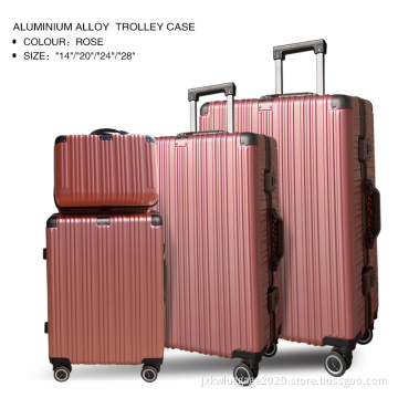 4 PCS Aluminum frame suitcase sets